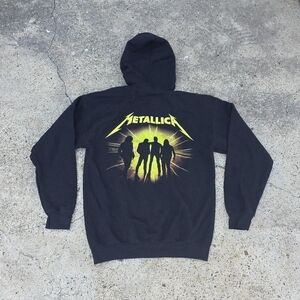 Metallica Black Tour Zip Up Hoodie Size Medium Metal Rock